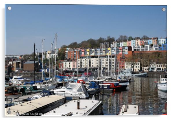 Bristol harbour marina Acrylic by Kevin Round