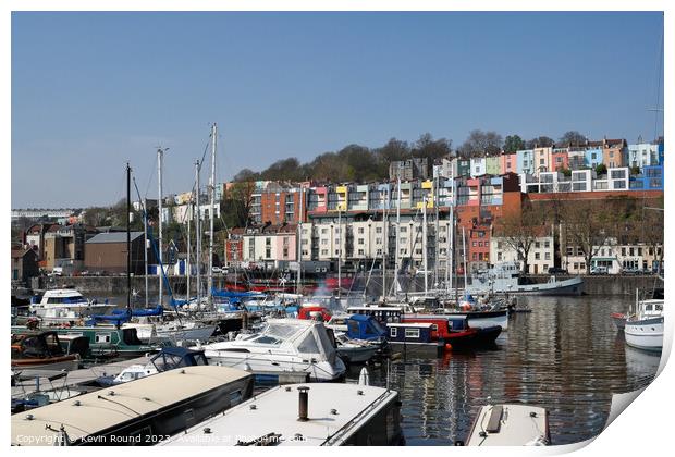 Bristol harbour marina Print by Kevin Round