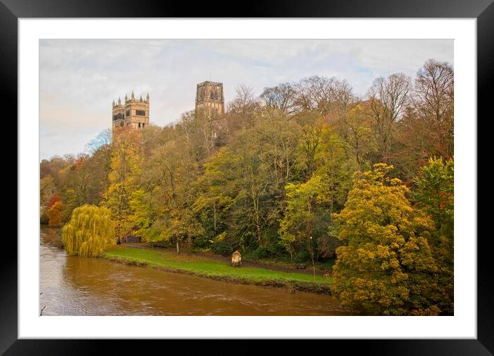 Durham Cathedral in Autumn Framed Mounted Print by Rob Cole