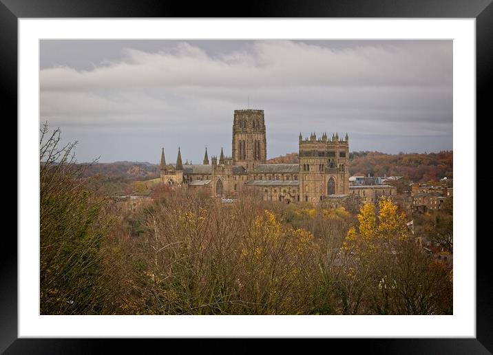 Durham Cathedral in Autumn Framed Mounted Print by Rob Cole