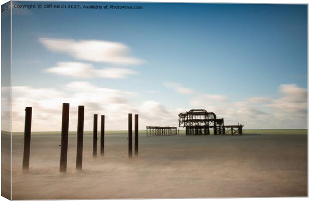 Brighton West Pier Canvas Print by Cliff Kinch