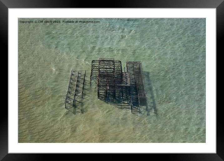 Brighton West Pier Framed Mounted Print by Cliff Kinch