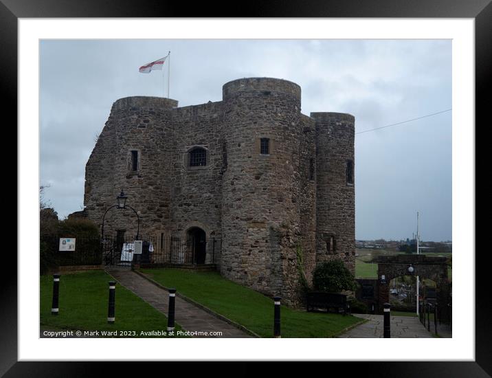 Ypres Tower in Rye. Framed Mounted Print by Mark Ward
