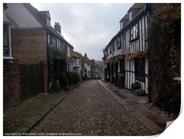 The cobbled streets of Rye. Print by Mark Ward