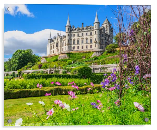 Dunrobin Castle & Gardens Sutherland Highland Scotland Fairy Tale Blossum Acrylic by OBT imaging