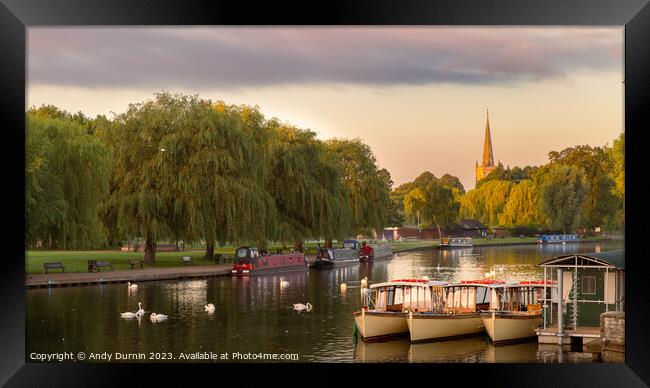 Stratford Upon Avon and River Avon Framed Print by Andy Durnin