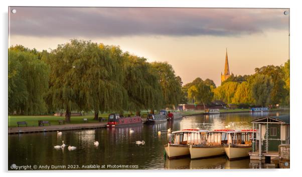 Stratford Upon Avon and River Avon Acrylic by Andy Durnin