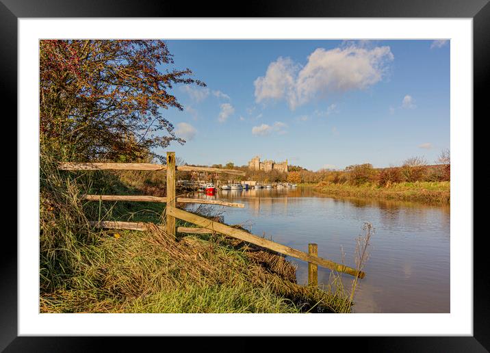 Late autumn sun on the River Arun Framed Mounted Print by Malcolm McHugh