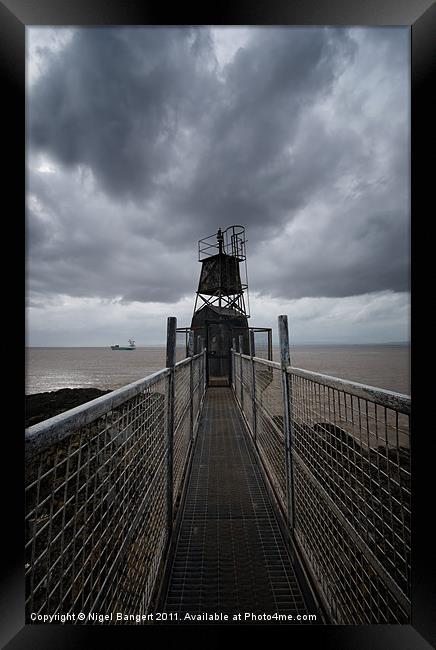 Portishead Lighthouse Framed Print by Nigel Bangert