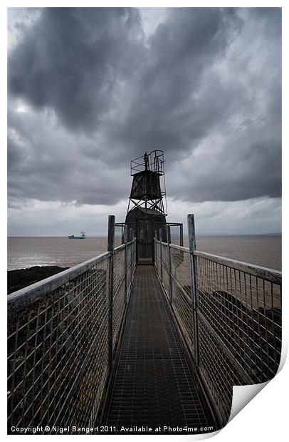 Portishead Lighthouse Print by Nigel Bangert