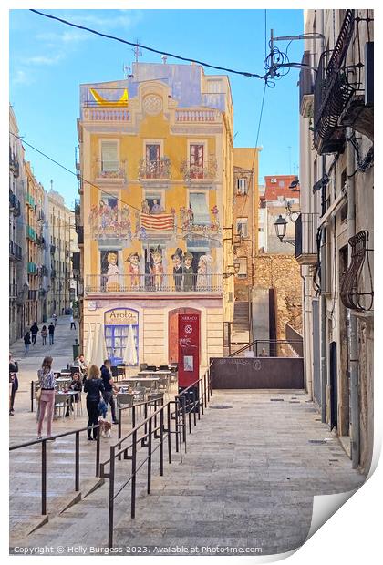 Narrow Street in Tarragona  Print by Holly Burgess