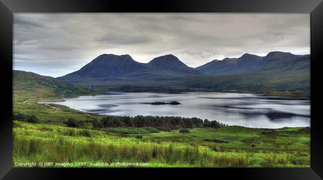 Loch Bad a Ghaill & Coigach Mountains Scotland West Highlands Framed Print by OBT imaging
