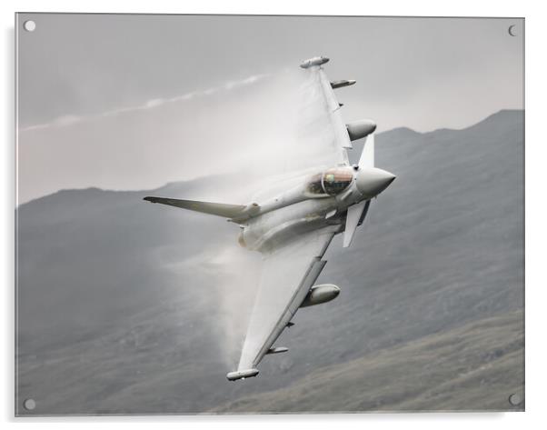 11 Squadron RAF Typhoon on the Mach Loop Acrylic by Rory Trappe