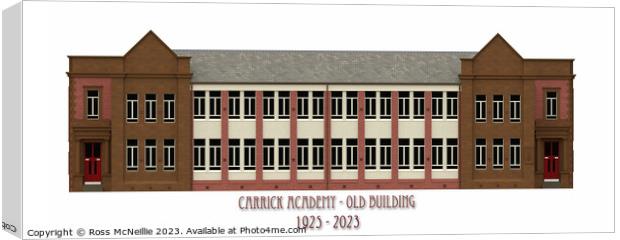 Carrick Academy - Front Elevation Canvas Print by Ross McNeillie