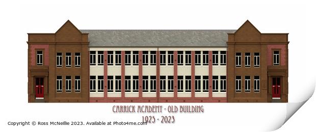 Carrick Academy - Front Elevation Print by Ross McNeillie
