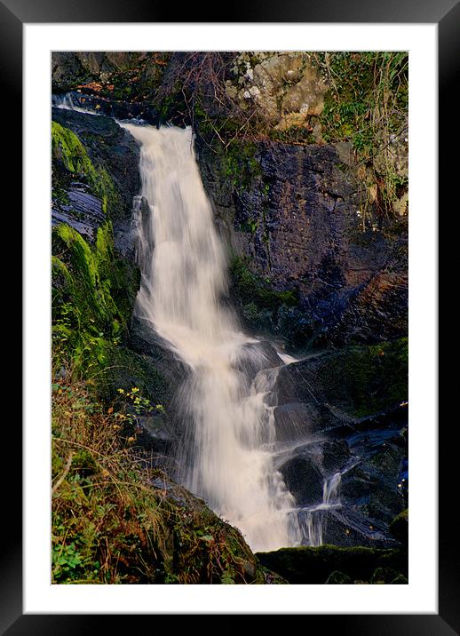 Pecca Force, Ingleton Waterfall Trail Framed Mounted Print by Sandi-Cockayne ADPS