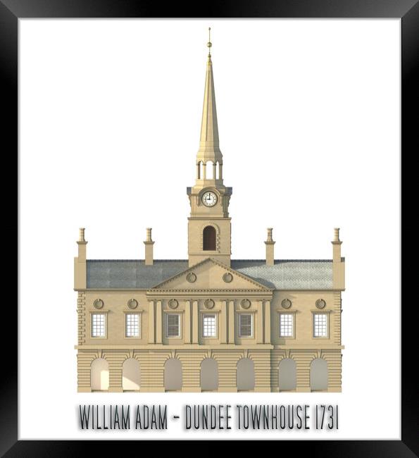 Dundee Townhouse - Front Elevation Framed Print by Ross McNeillie