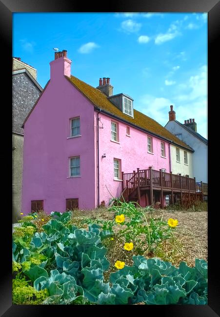 West Bay Cottages Framed Print by Alison Chambers