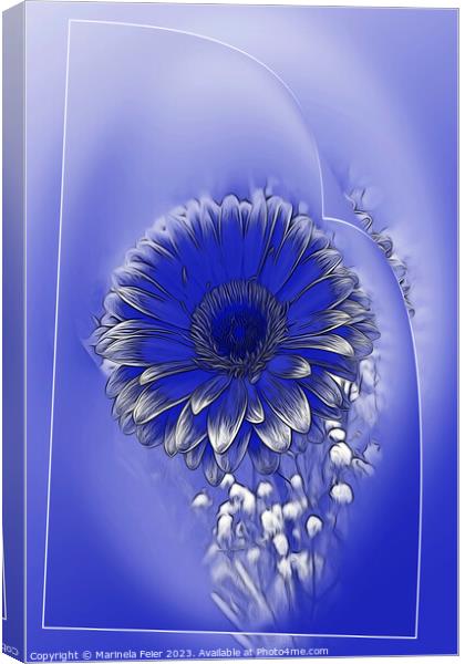 Blue flower Canvas Print by Marinela Feier