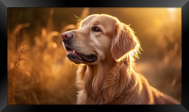 Golden Retriever Framed Print by K9 Art