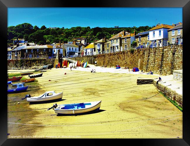 Mousehole, Cornwall. Framed Print by john hill