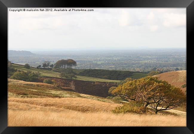Veiw from Lyme Park Framed Print by malcolm fish
