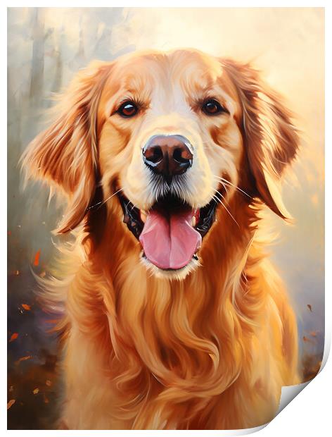 Golden Retriever Print by K9 Art