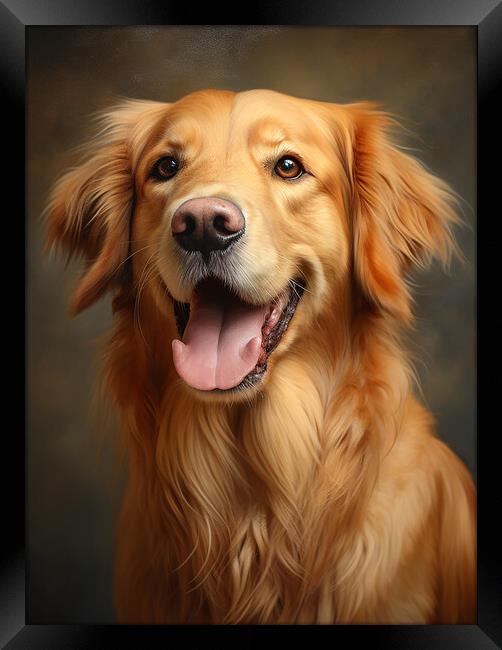 Golden Retriever Framed Print by K9 Art