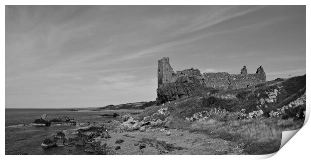 Dunure Castle, South Ayrshire, Scotland Print by Allan Durward Photography