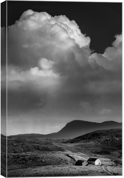 Clouds over Clashnessie Canvas Print by Dave Bowman