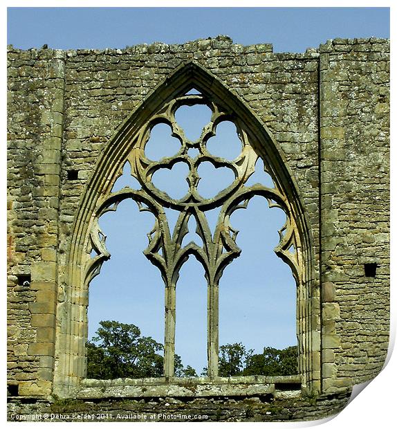 Easby Abbey Window Print by Debra Kelday