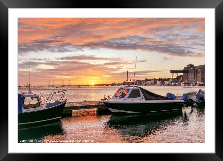 Sunrise Wells Harbour   Framed Mounted Print by Jim Key