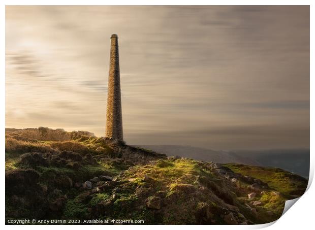 The Stack at Botallack Mine Print by Andy Durnin