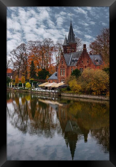 Beautiful view of Brugge, Belgium Framed Print by Olga Peddi