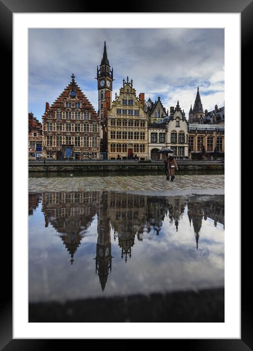 Gent, Belgium Framed Mounted Print by Olga Peddi