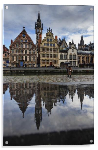 Gent, Belgium Acrylic by Olga Peddi