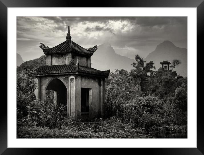 Vietnamese Shrine Framed Mounted Print by Dave Bowman