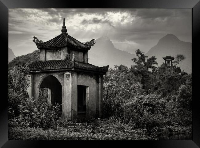 Vietnamese Shrine Framed Print by Dave Bowman