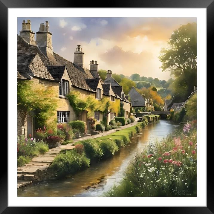 Impression of Cotswolds Framed Mounted Print by Scott Anderson