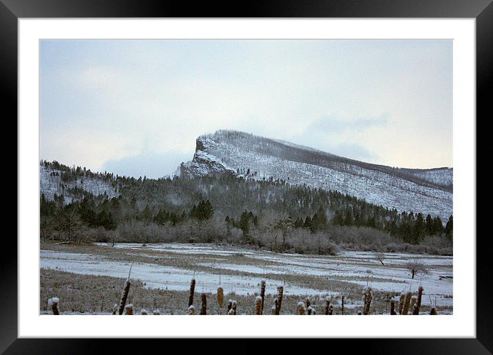 MONTANA IN THE WINTER Framed Mounted Print by Larry Stolle
