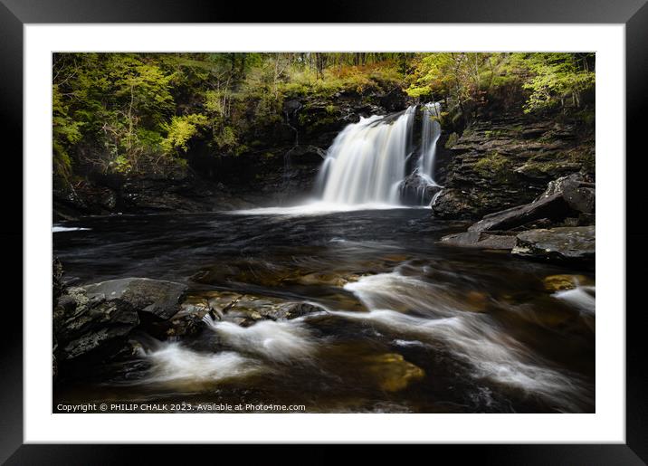 Falls of Falloch 970 Framed Mounted Print by PHILIP CHALK