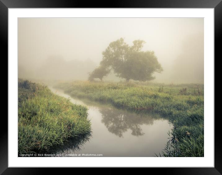 Wensum Valley Mist Framed Mounted Print by Rick Bowden