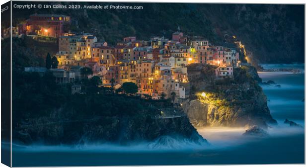 Manarola, just after Sunset 2 Canvas Print by Ian Collins