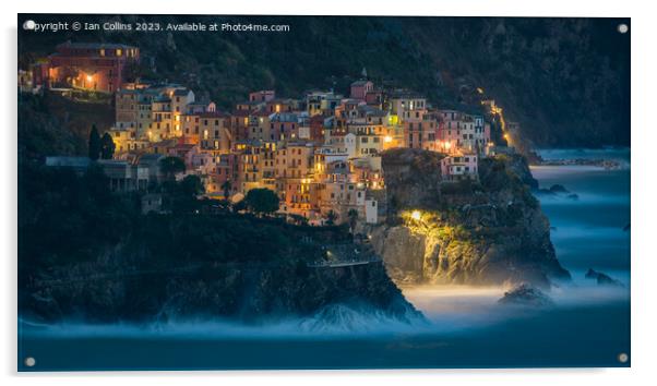 Manarola, just after Sunset 2 Acrylic by Ian Collins