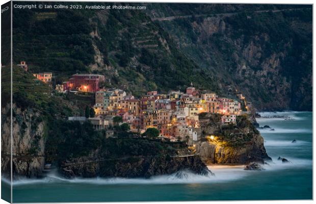 Manarola, just after Sunset 1 Canvas Print by Ian Collins