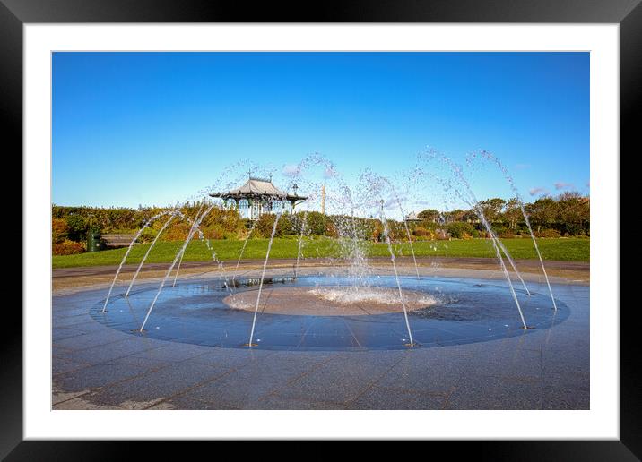 Southport's King’s Gardens Fountain Framed Mounted Print by Roger Green