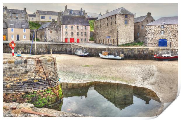 Portsoy Harbour Aberdeenshire Scotland 17th Century Harbour Original Buildings Print by OBT imaging