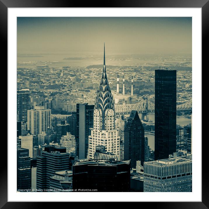 Chrysler Building, New York Framed Mounted Print by Bailey Cooper