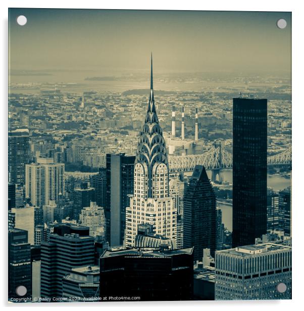 Chrysler Building, New York Acrylic by Bailey Cooper