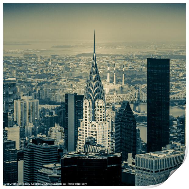Chrysler Building, New York Print by Bailey Cooper